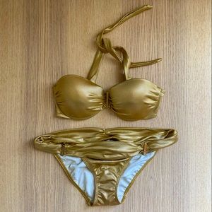 VS gold bikini set